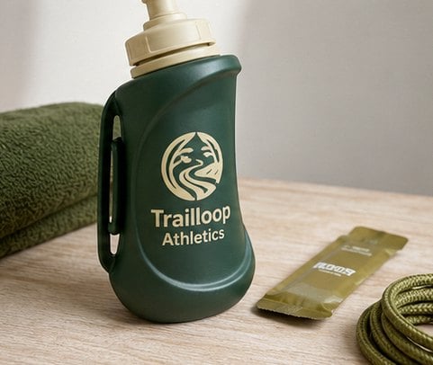 Belt-Clip Hydration Bottle with custom branding