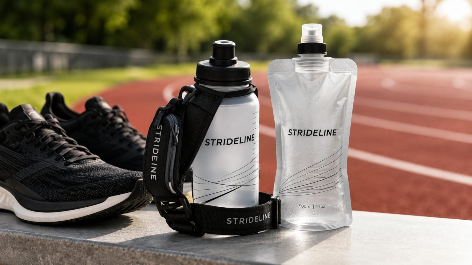 Custom printed running bottles with logo