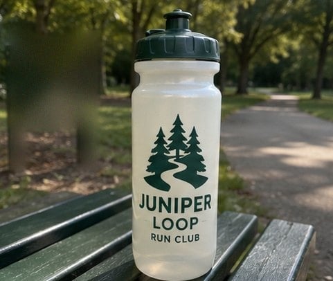 Customized running bottles for run clubs and crews