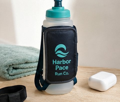Handheld Strap Bottle with custom branding