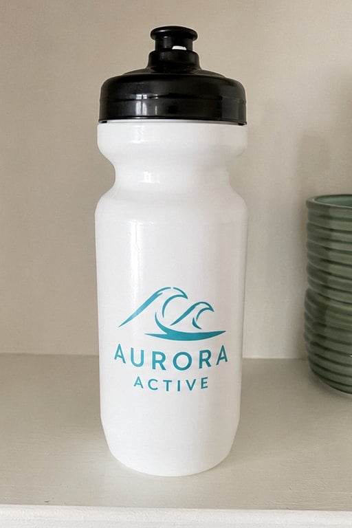 Running bottles with logo — customer photo